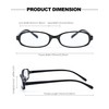 HASFOX Oval Eyewear Frames Clear Lens Bayonetta Fake Glasses Retro