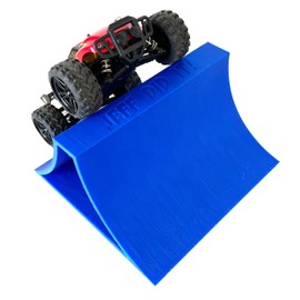 Jeff Did It! 1/24th Monster Truck Stunt Ramp B - High Speed Required - Works as Display Stand - Includes Anti Slip Rubber Feet - Catch Huge Air! - FREE SHIPPING (Blue)