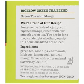 Bigelow Tea Green Tea with Mango, 20 ct