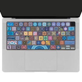 Sanfulin Keyboard Cover for MacBook Pro 14''/16'' (A2442 A2779 A2918 A2992 A2485 A2780 A2991) M1 M2 M3 Pro/Max, MacBook Air 13.6''/15'' (A2941 A3114 A2681 A3113) M2 M3, Bohemian