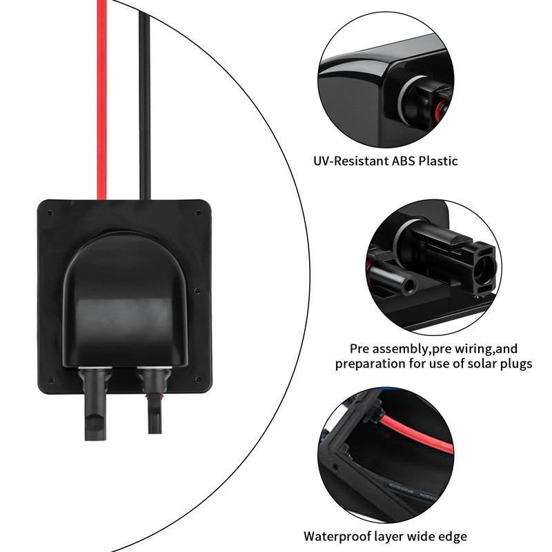 Roof feed-through solar cable guide, roof feed-through solar cable guide,