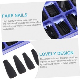 IWOWHERO 100pcs Extra Matte Ballerina Press Nails Full Cover Fake Nails Material Design for Glamorous Looks