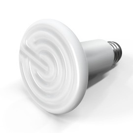 Simple Deluxe 100W Ceramic Heat Emitter Reptile Heat Lamp Bulb No Light Emitting Brooder Coop Heater for Amphibian Pet & Incubating Chicken, 6 Pack,Black