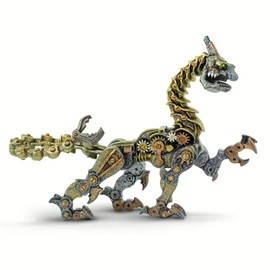 Safari Ltd. Steampunk Dragon Figurine - Hand-Painted 7" Model Figure - Fun Educational Fantasy Toy for Boys, Girls & Kids Ages 4+