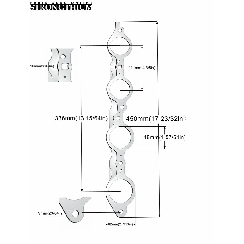 Strongthium LS Multi Layer MLS Header Exhaust Manifold Gasket 12617944