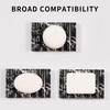 LWALMS Black Marble Soap Dish - Rectangle Decorative Stone Soap