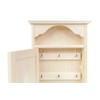 Wooden World - Wooden Key Cabinet with Door, 6 Hooks