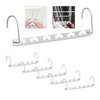 Relaxdays Space-saving hangers, set of 6, for 12 hangers, horizontal