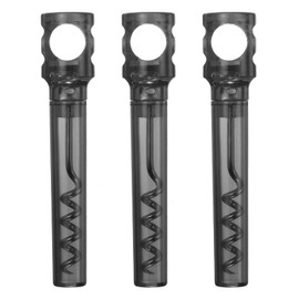 sourcing map Pack of 3 4.2 Inch Travel Corkscrew Bags Corkscrew Portable Wine Opener Plastic Mini Wine Cork Opener for Camping Travel Clear Black