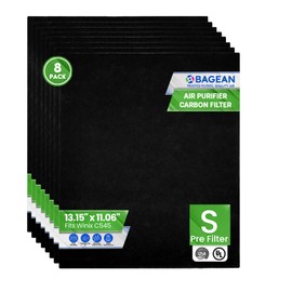 Bagean Activated Carbon Pre Filter Replacement - Compatible with Winix Air Purifier Filter Replacement C545 - Fits Winix Filter S - Air Purifier Filters Absorb Odors and Freshen the Air (8-Pack)