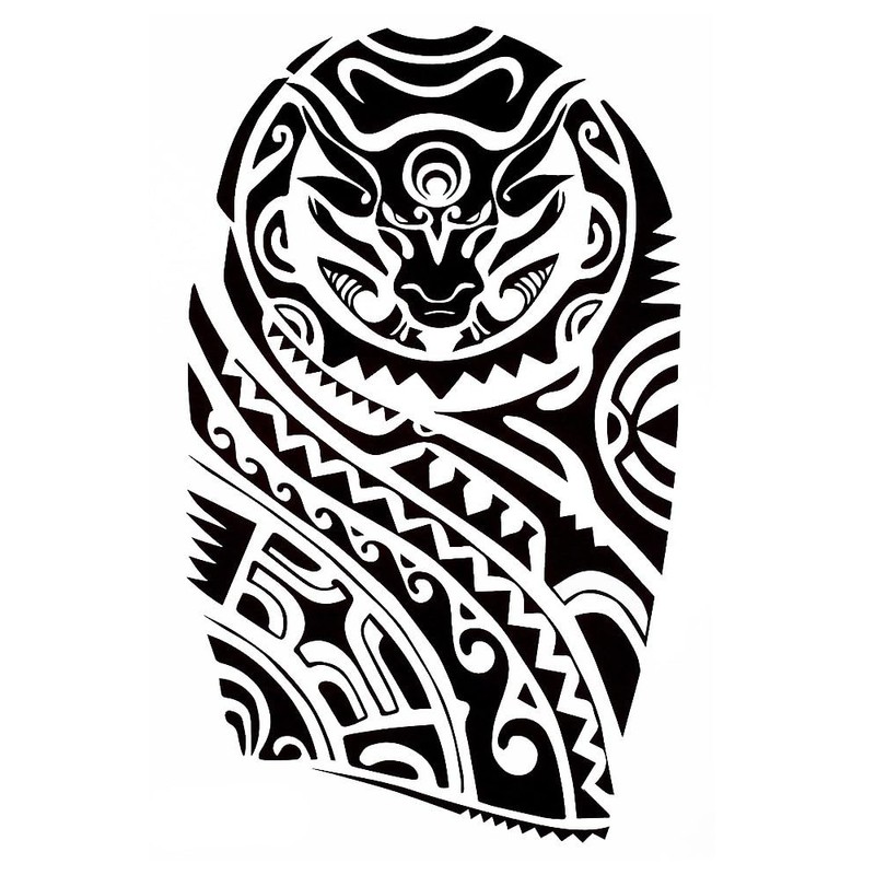 2 Sheets Tribal Tattoo Upper Arm Tattoo Temporary Tattoo J518