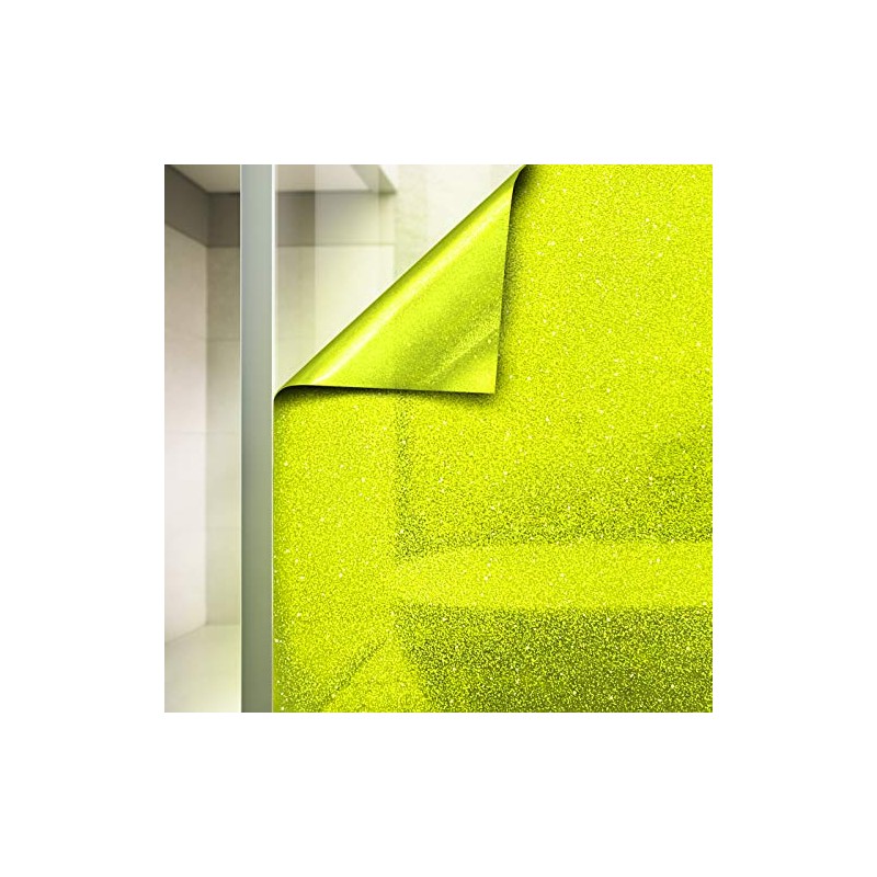 VViViD Bright Yellow Crystal Tint Frosted Decorative Two-Way Privacy Window