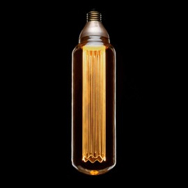 Next Glow Decorative LED Light Bulb E26 Medium Base, Virtual Filament Acrylic Inner Pillar 8W, 2000K, Not Dimmable T80 Amber Style Glow, Beautiful Home Decor Lighting for Kitchen, Pendant Fixtures.