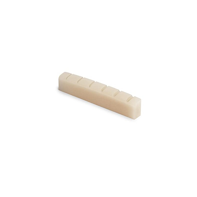 StewMac Slotted Unbleached Bone Nut, For Gibson, standard string spread