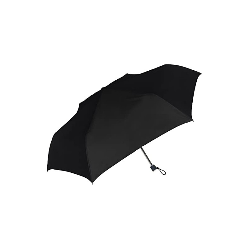 Nakatani Natural Basic Folding Umbrella, Fast Shut, Black, Plain, 723-050,