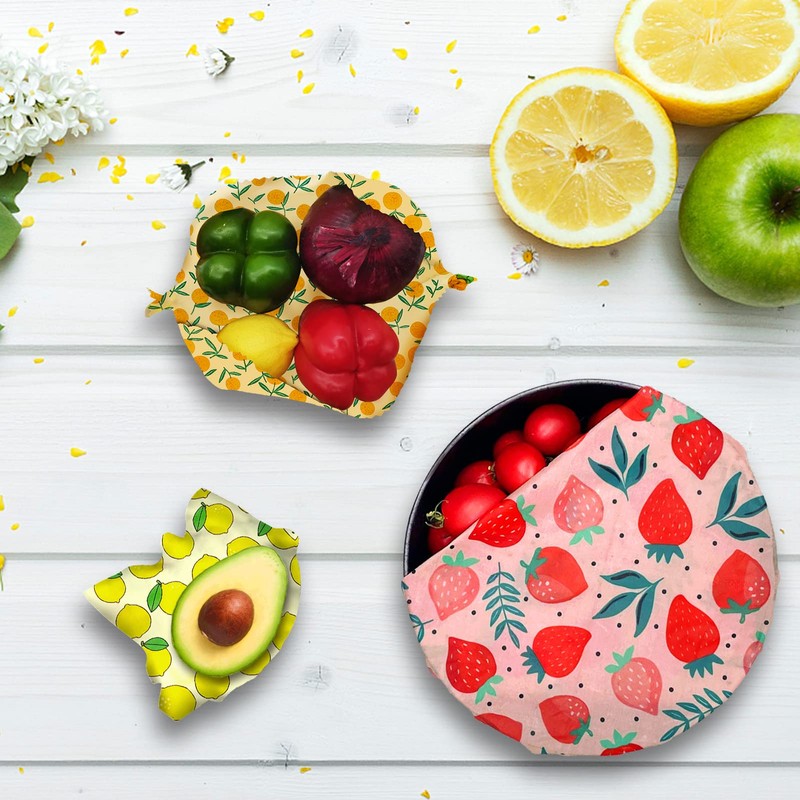 Reusable Beeswax Wrap - 9 Pack Eco-Friendly Beeswax Wraps For