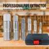 6-Piece Heavy Duty Pipe Extractor Set，Broken Pipe Removal Tool Kit