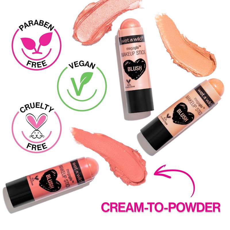 wet n wild MegaGlo Makeup Stick, Buildable Color, Versatile Use,
