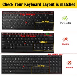 2Pcs Keyboard Cover for 13.3" Lenovo Thinkpad L13 X13, ThinkPad L13 Yoga, Thinkpad X13/X13 Yoga Gen 3/2/1 Thinkpad X380 X390 X395, ThinkPad X230S X240 X240S X250 X260 X270 X280