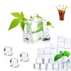 Reusable Ice Cubes, Pack of 50 Permanent Ice Cubes, Clear