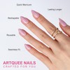 Artquee 30 Pcs Light Purple Short Press on Nails Almond