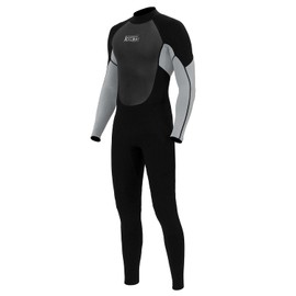 KMT Wetsuit for Men, Mens 3/2mm Wetsuits Full Ultraflex Wet Suits Back Zip Keep Warm in Cold Water High-Elasticity CR Fabric
