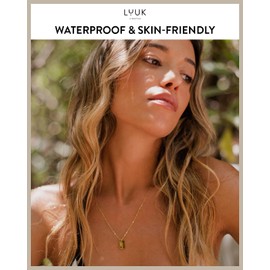 LUUK LIFESTYLE Filigree necklace with intertwined rings pendant, gift for girlfriend, jewelry for women, waterproof chain made of stainless steel, gold