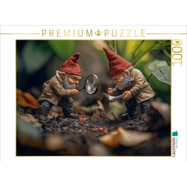 CALVENDO Puzzle The Detective Garden Gnomes in Search of Clues | 1000 Pieces Size 25" x 19"