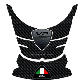 Resin Bike Motorcycle 3D Stickers Compatible with Ducati Multistrada 950 V2 and V2S 2022. Tank Protector Protection from Impact and Scratches. Resin Stickers - Made in Italy
