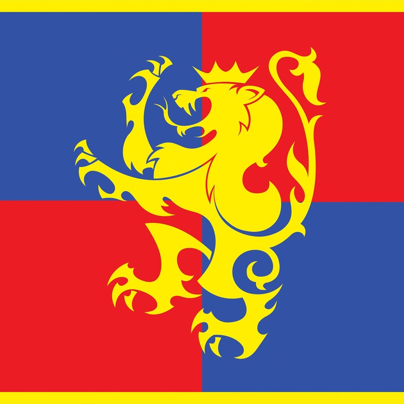 Beistle Printed Medieval Table Runner, Red/Blue Royal Castle Table Décor