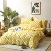 honey qiao Yellow Checkered Comforter Set Full - 3-Piece Bedding