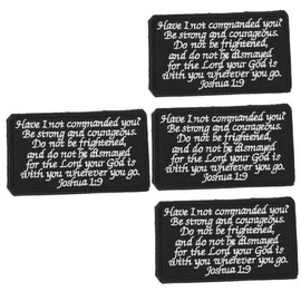 Operitacx 4stücke Bibelvers Design Aufnäher Schwarzer Und Weißer Stickpatch Für Kleidung Taschen Und Diy Projekte Dekorativ Und Praktisch