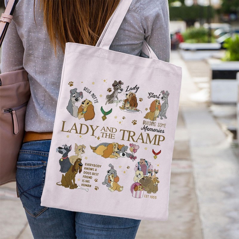 WCGXKO Lady and the Tramp Tote Shopping Bag for Dog