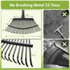 INFLATION Garden Rake for Leaves Heavy Duty Women Men Grandpas