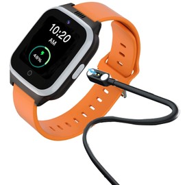 Compatible with Cosmo JrTrack 2 Charger, Lamshaw Magnetic USB Charging Cable Replacement Charger Cable Compatible with XPLORA X5 Play/Cosmo JrTrack 2 Kids Smartwatch (2 Pack-Black+Black)