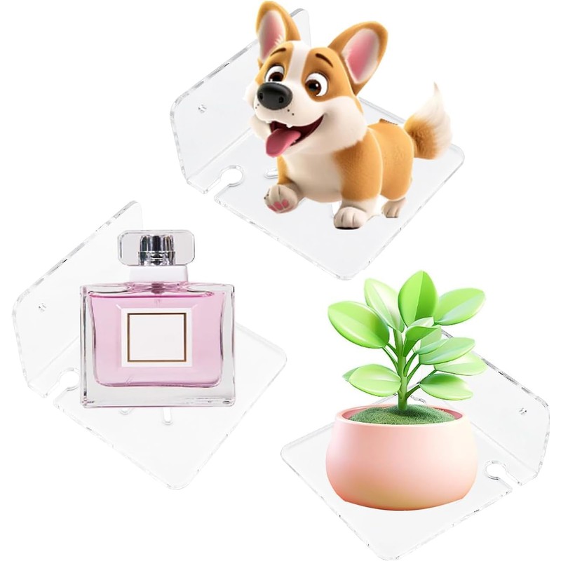 Liyquint 3pcs Drill Free Wall Mount Shelf for Security Cameras,Wall