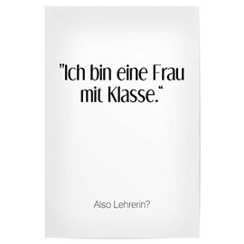 artboxONE Poster Black and White Woman with Class High Quality Design, White, 30x20 cm