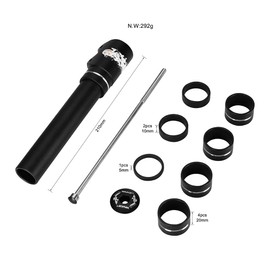 CYSKY Bike Stem Riser Extender Adjustable 180mm/210mm Bike Fork Bicycle Handlebar Raiser Aluminium Alloy Head Up Adapter Suitable for Mountain Bike, Road Bike, MTB, BMX, Fixie (210mm)
