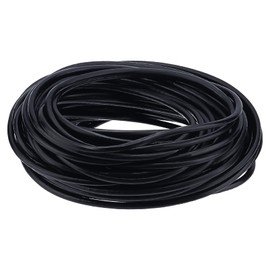 PandaHall Genuine Leather Cord for Necklace, Leather, Round Cord, Accessories, Jewelry, Bracelet, Leather Craft, Anklet, DIY Use, Handicraft, Cowhide Leather, Black, 0.1 inch (3 mm) Diameter, 32.8 ft (10 m)