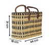 Seagrass Shopping Basket, Braided Bag with Leather Handle, Large with