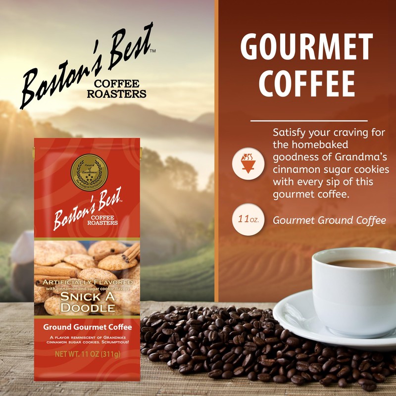 Boston’s Best Coffee - Snick A Doodle Flavored Delicious Gourmet