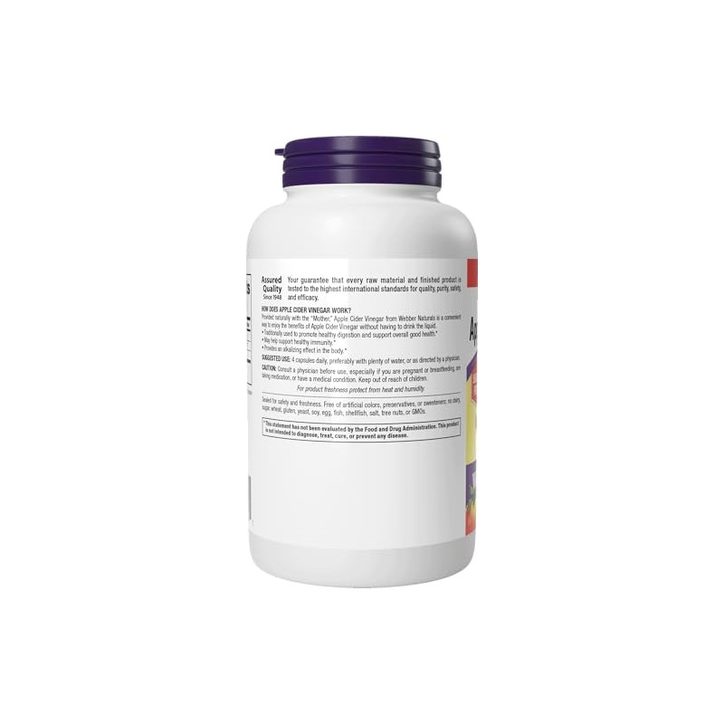 Webber Naturals Vinagre de Sidra de Manzana 2000 Mg con