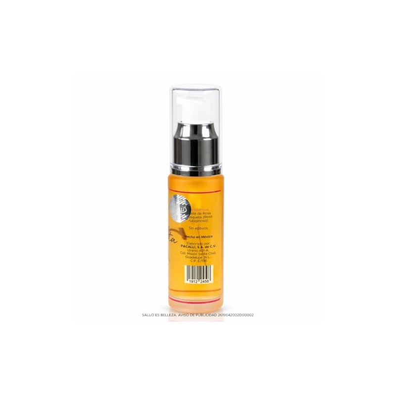 PACALLI Aceite de Rosa Mosqueta Puro 30ml - Facial y
