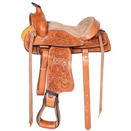 Comfytack 8 in Kids Youth Children Miniature Pony Saddle Leather Pleasure Western