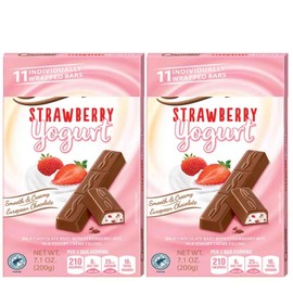 Strawberry Yogurt Milk Chocolate Filled Bar with Creme Center, Choceur Gift Snack Snacking Food Treat