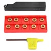 1pc SRAPR1616H10 Lathe Turning Tool Holder 10pcs RPMT10T3MO Inserts Blades