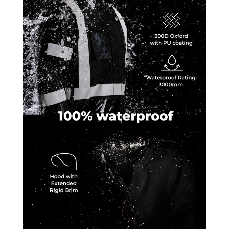 toolant Winter Safety Reflective Jacket for Men- Waterproof, High Visibility,