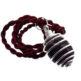 Angelleesa Designs Ltd Amethyst Gemstone Crystal Spiral Pendant