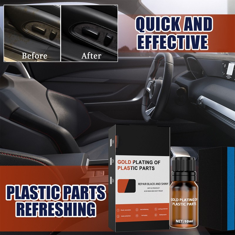 10ml Car Plastic Parts Care Agent Long Duration Plastic Parts