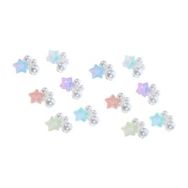 Baluue 30pcs Nail Charms Pearl Star Nail Gems Manicure Gems for Pearl Beads Women Manicure Supplies
